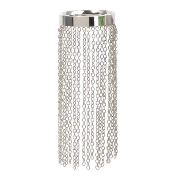 Anthropologie Metallic Chain Tassel Stainless Steel Waterproof Ring - Picture 6 of 15